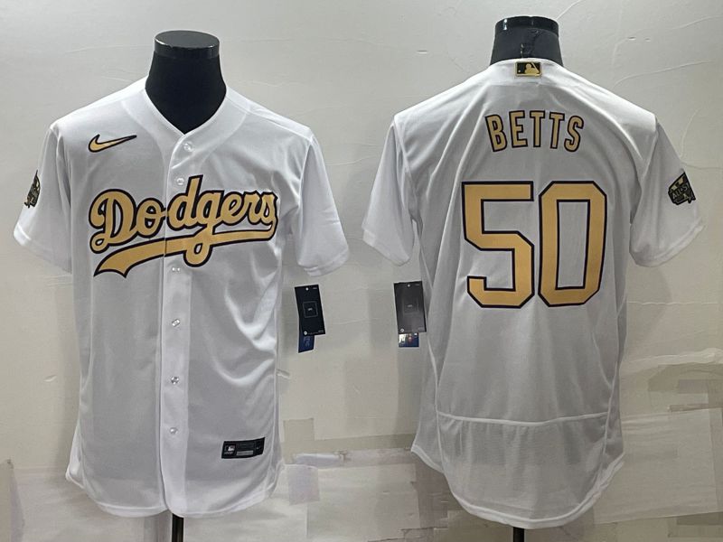 Men Los Angeles Dodgers #50 Betts White 2022 All Star Elite Nike MLB Jersey->los angeles dodgers->MLB Jersey